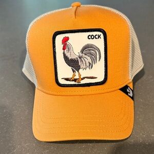 Like new Goorin Bros, Orange Rooster Patch Trucker Hat